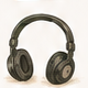 Illustrated headphones